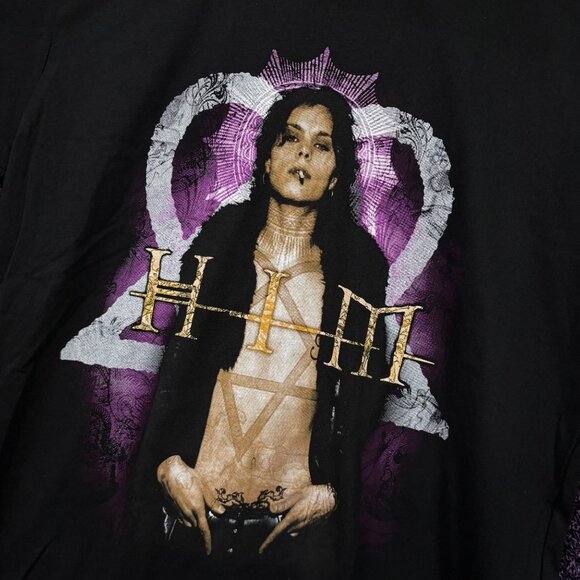 HIM Razorblade Romance Album Art Gothic Metal Band T-Shirt L - Picture 4 of 4